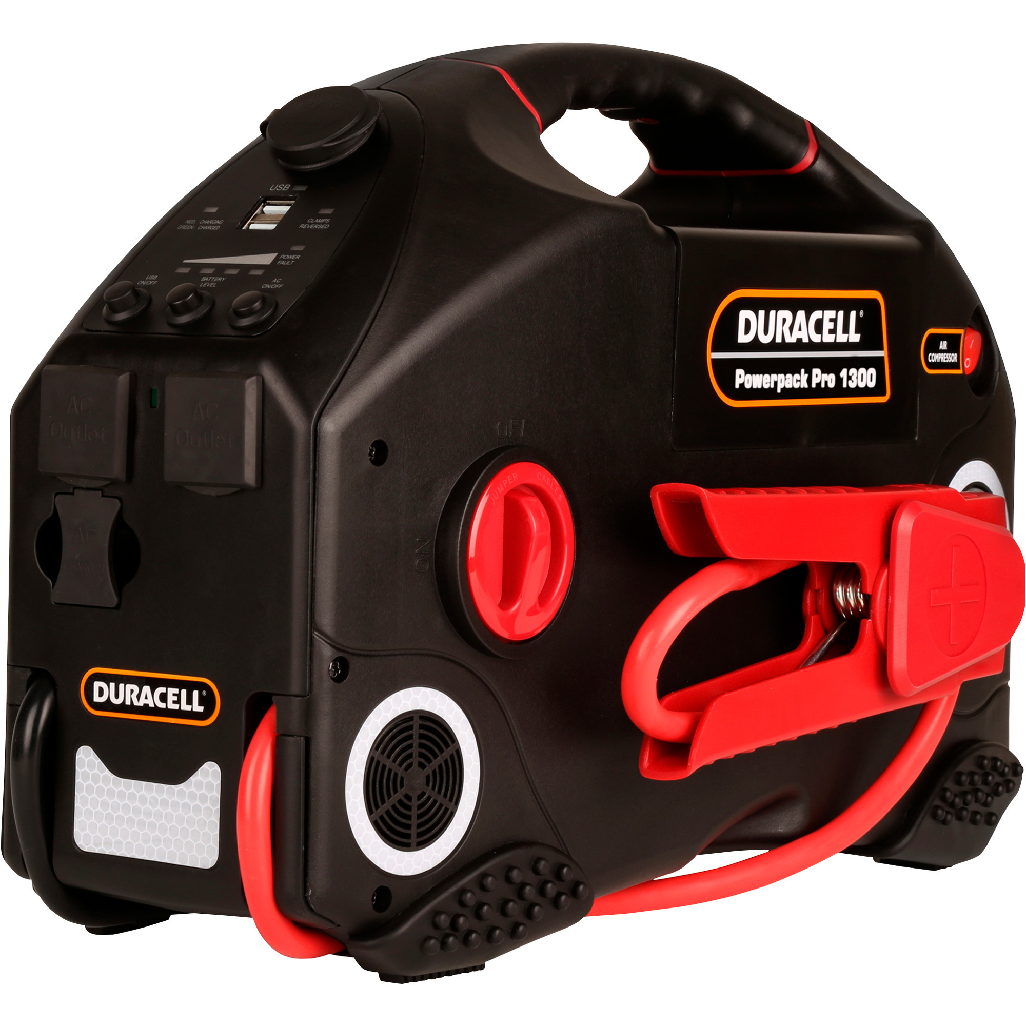 Duracell 12 Volt Jump Starter Powerpack Pro 1300 with Air Compressor, 1300 Peak Amps, 160 PSI, Model# DR600PWR